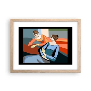 Poster in light oak frame - Time for Confession - 40x30 cm