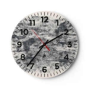 Wall clock - Clock on glass - Foggy Composition - 40x40 cm