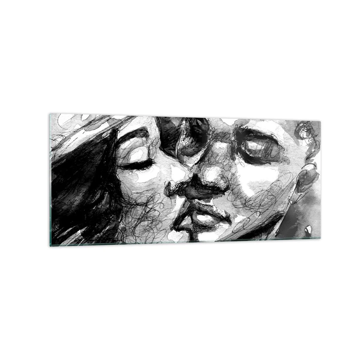 Glass picture - Tender Moment - 120x50 cm