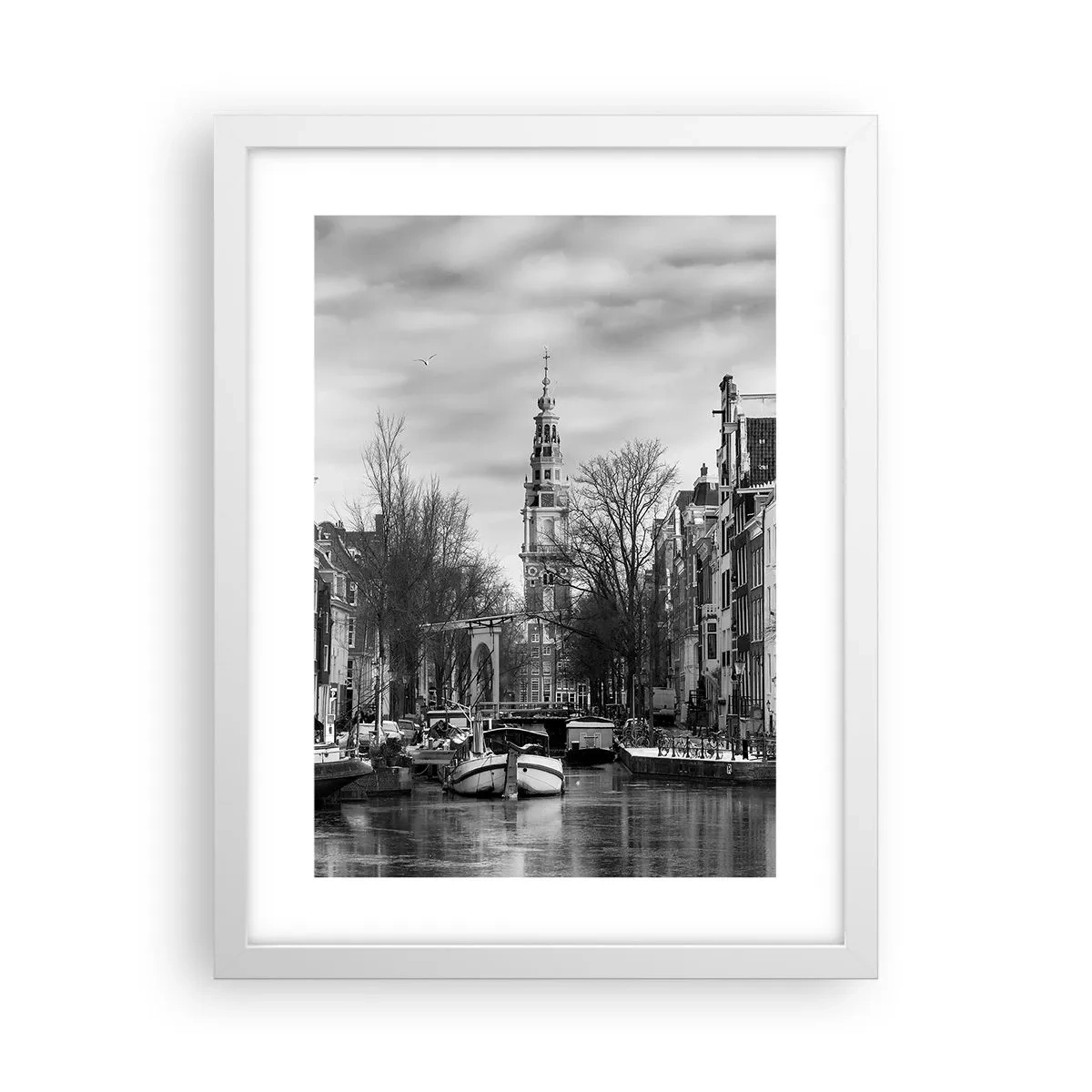 Poster in white frmae - Amsterdam Atmosphere - 30x40 cm