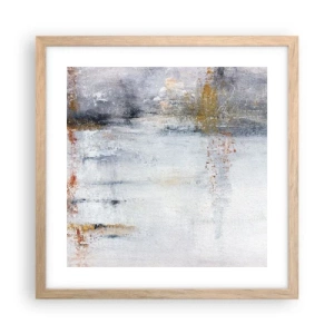 Poster in light oak frame - Behind a Curtain of Air - 40x40 cm