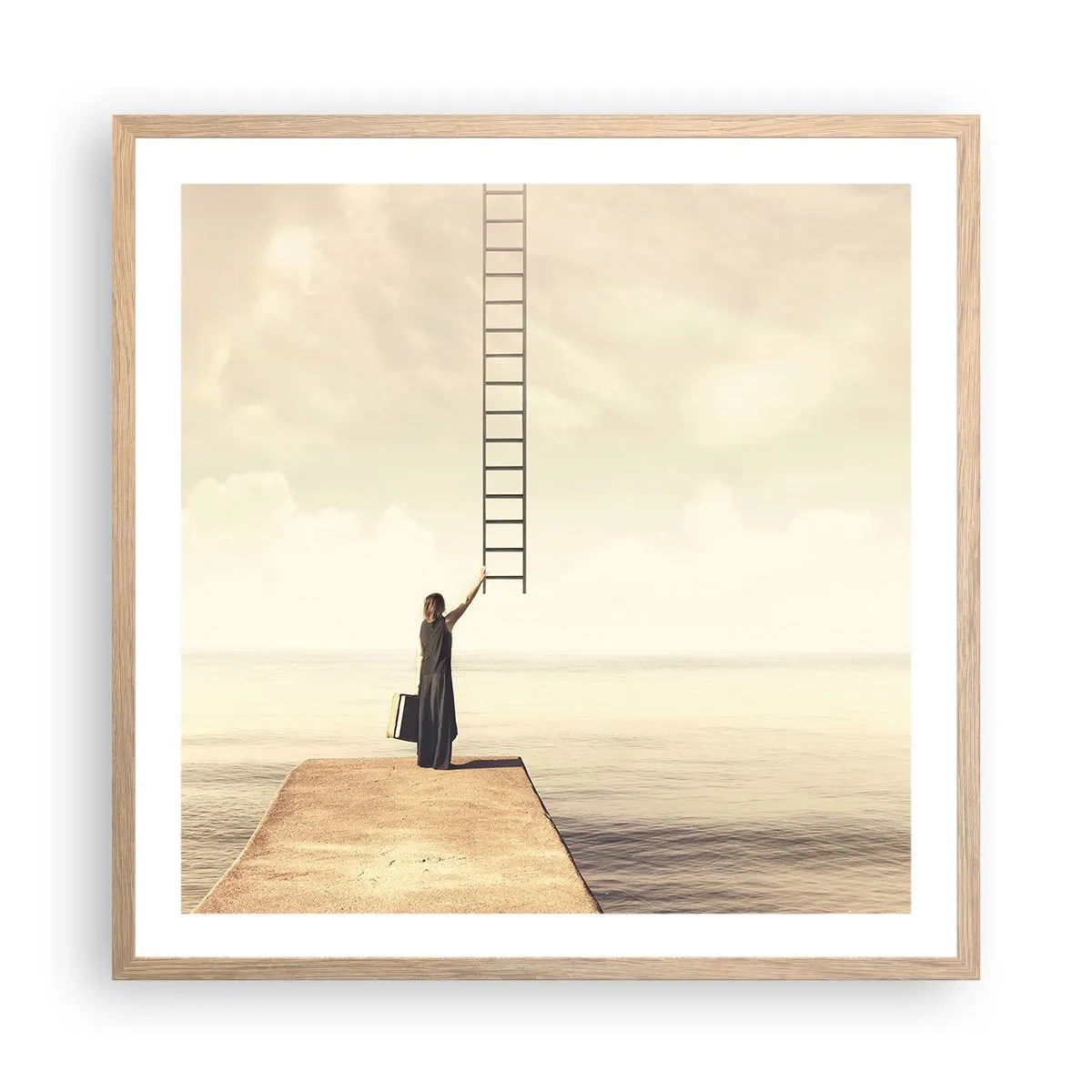 Poster in light oak frame - Magical Trip - 60x60 cm