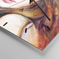 Clock face with lines