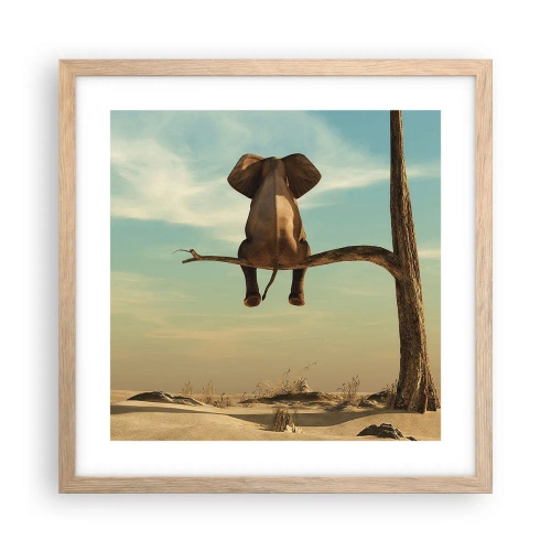 Poster in light oak frame - New Point of View - 40x40 cm