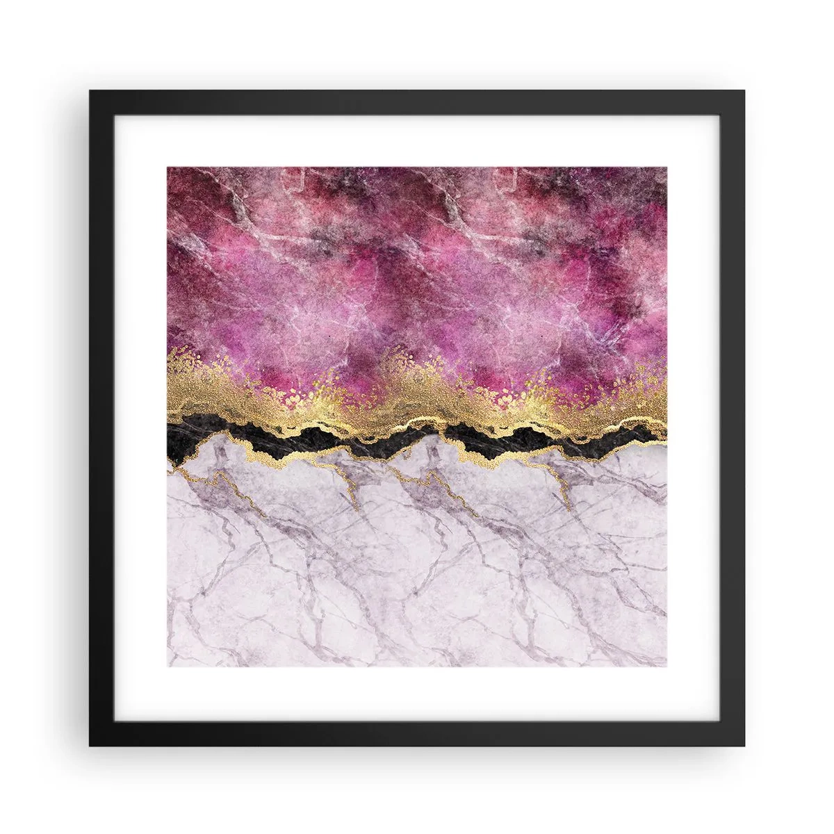 Poster in black frame - On the Border - 40x40 cm