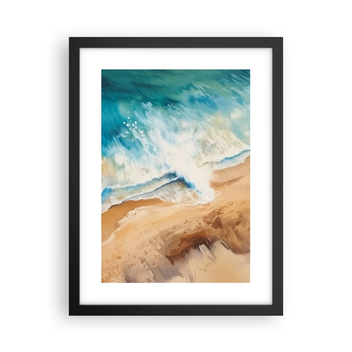 Poster in black frame - Returning Wave - 30x40 cm