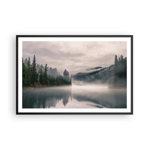 Poster in black frame - Musing in the Fog - 91x61 cm