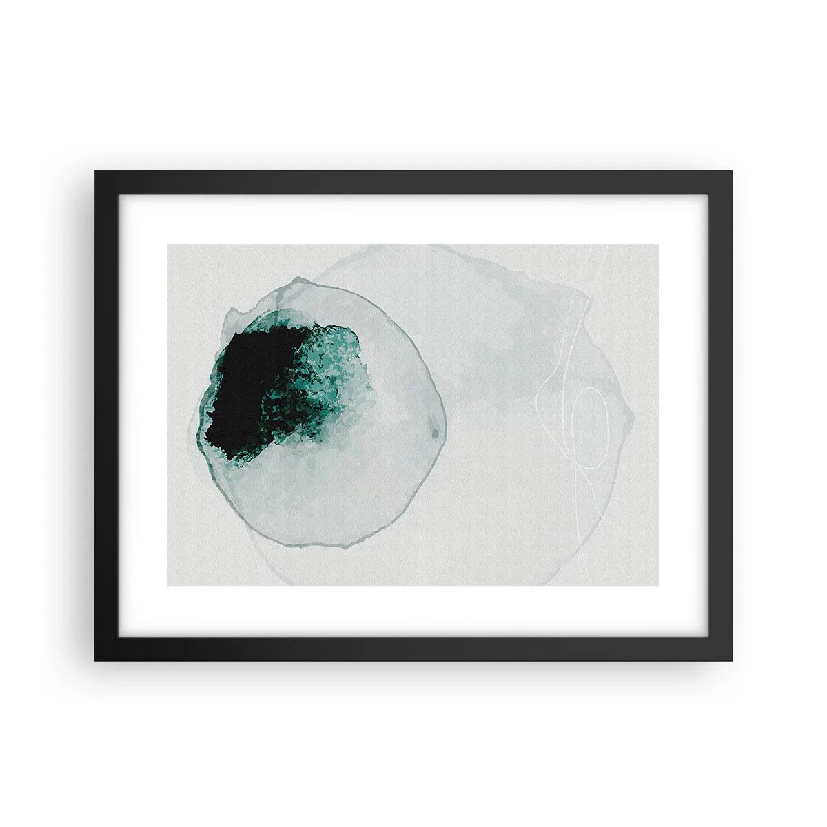Poster in black frame - In a Waterdrop - 40x30 cm