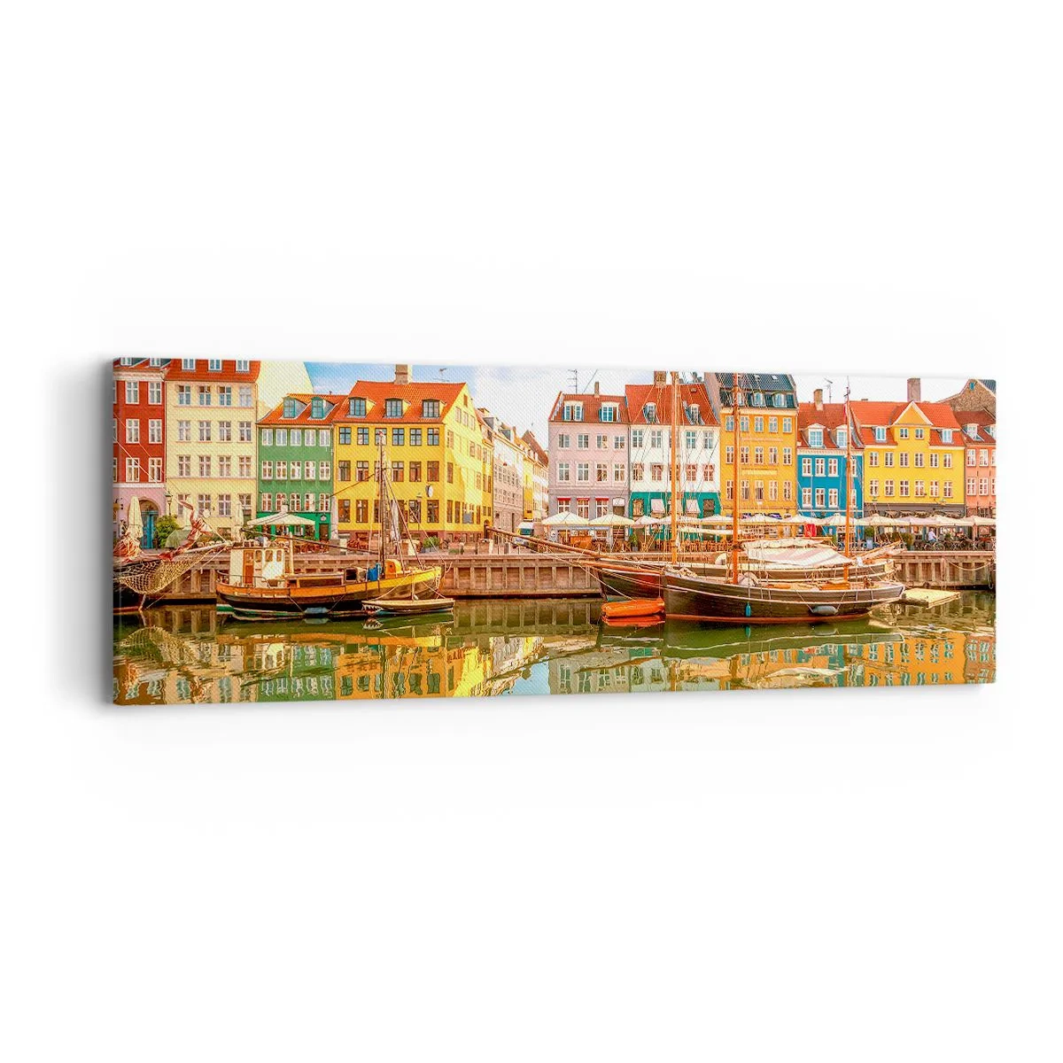 Canvas picture - By Water Smooth as a Mirror - 90x30 cm