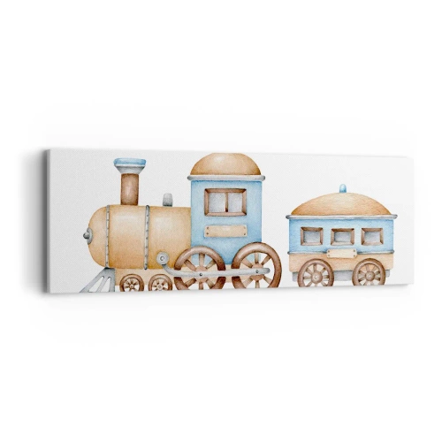 Canvas picture - Standing at the Station… - 90x30 cm