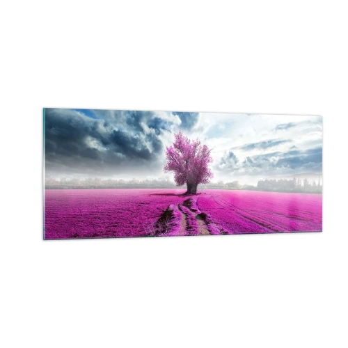 Glass picture - Heathland Charm - 100x40 cm