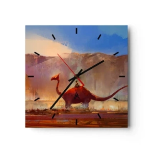 Wall clock - Clock on glass - If They Hadn't Gone Extinct - 30x30 cm