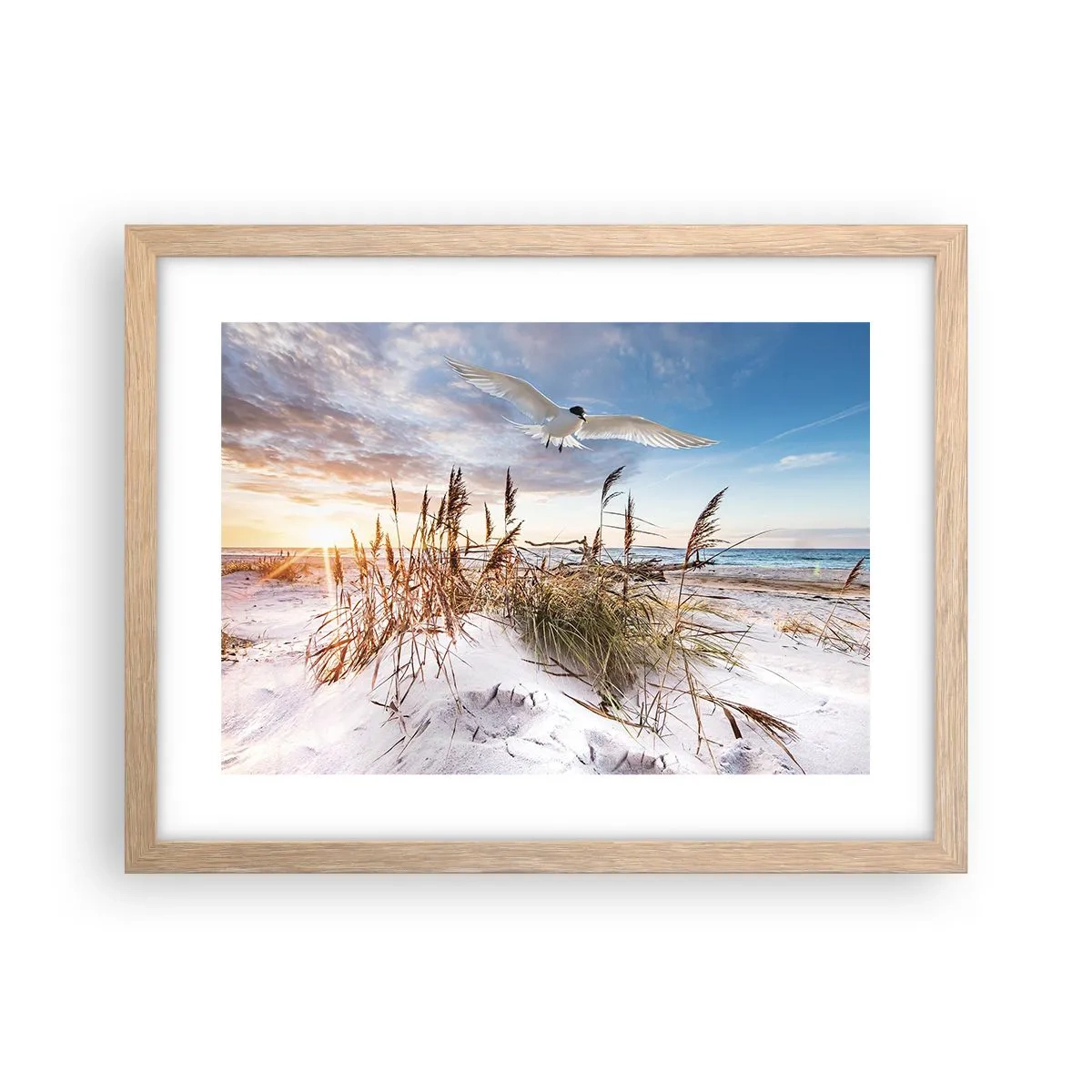 Poster in light oak frame - Wind from the Sea - 40x30 cm