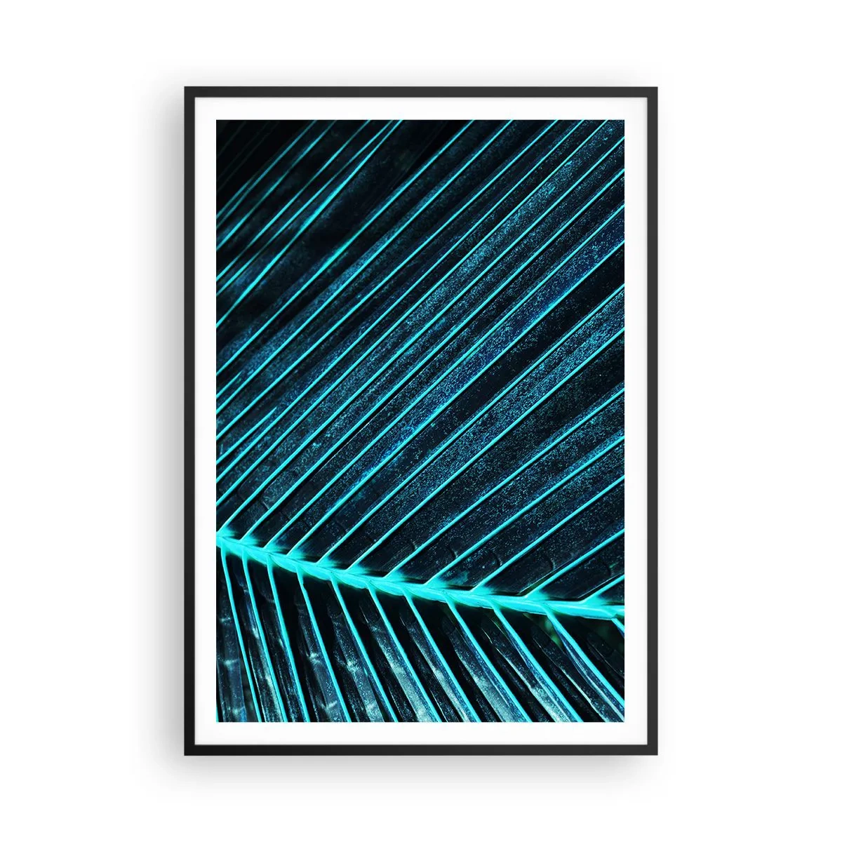 Poster in black frame - Texture of Green - 70x100 cm