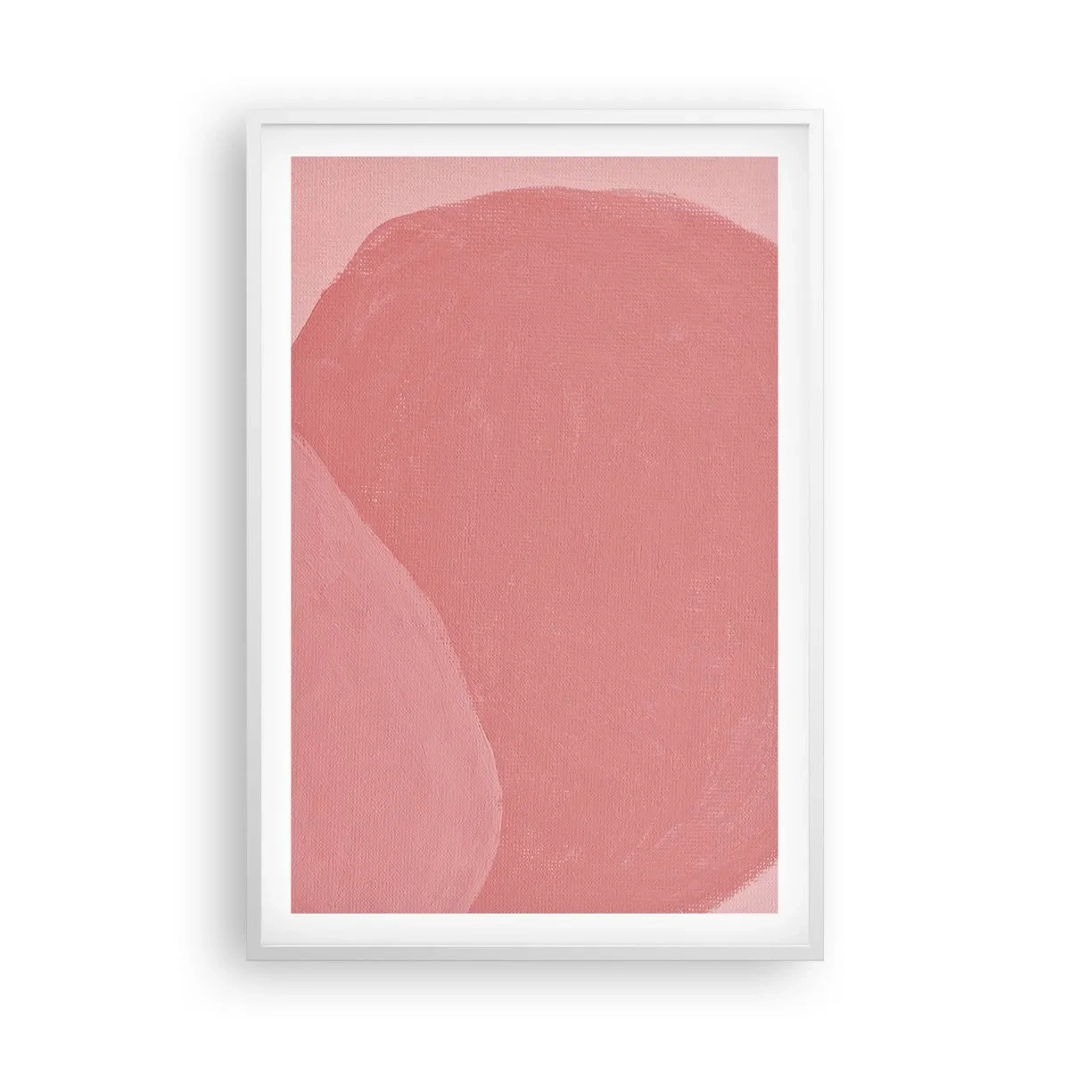 Poster in white frmae - Organic Composition In Pink - 61x91 cm