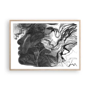 Poster in light oak frame - Wrapped up in Dreams - 100x70 cm