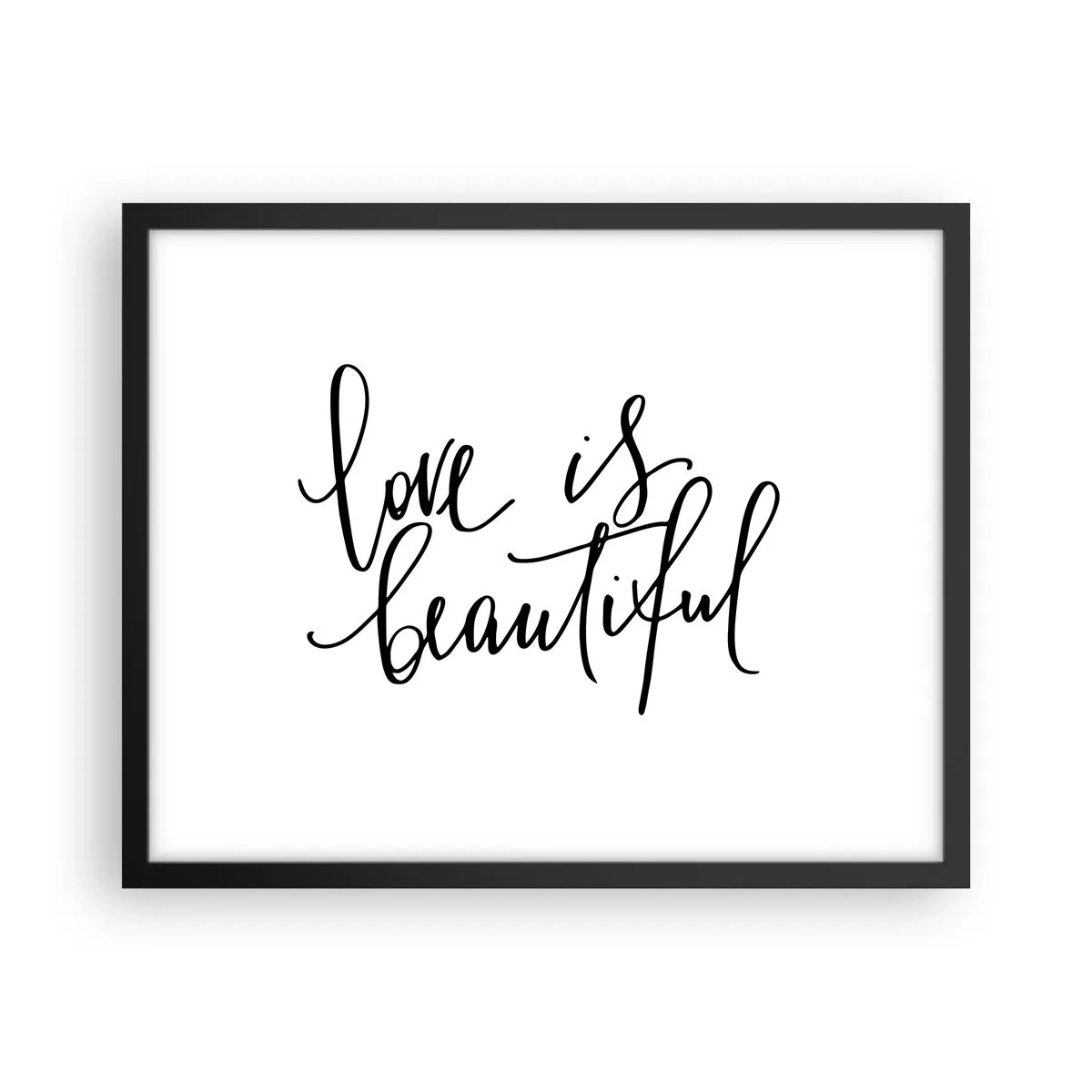 Poster in black frame - Read and Repeat - 50x40 cm