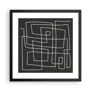 Poster in black frame - Not Too Straight - 40x40 cm