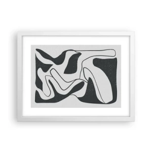 Poster in white frmae - Abstract Fun in a Maze - 40x30 cm