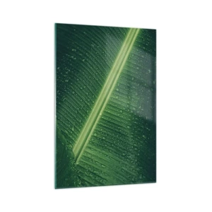 Glass picture - Structure of Green - 70x100 cm