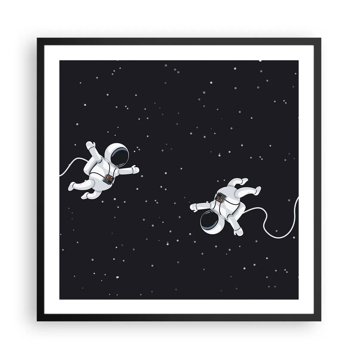 Poster in black frame - Space Dance - 60x60 cm