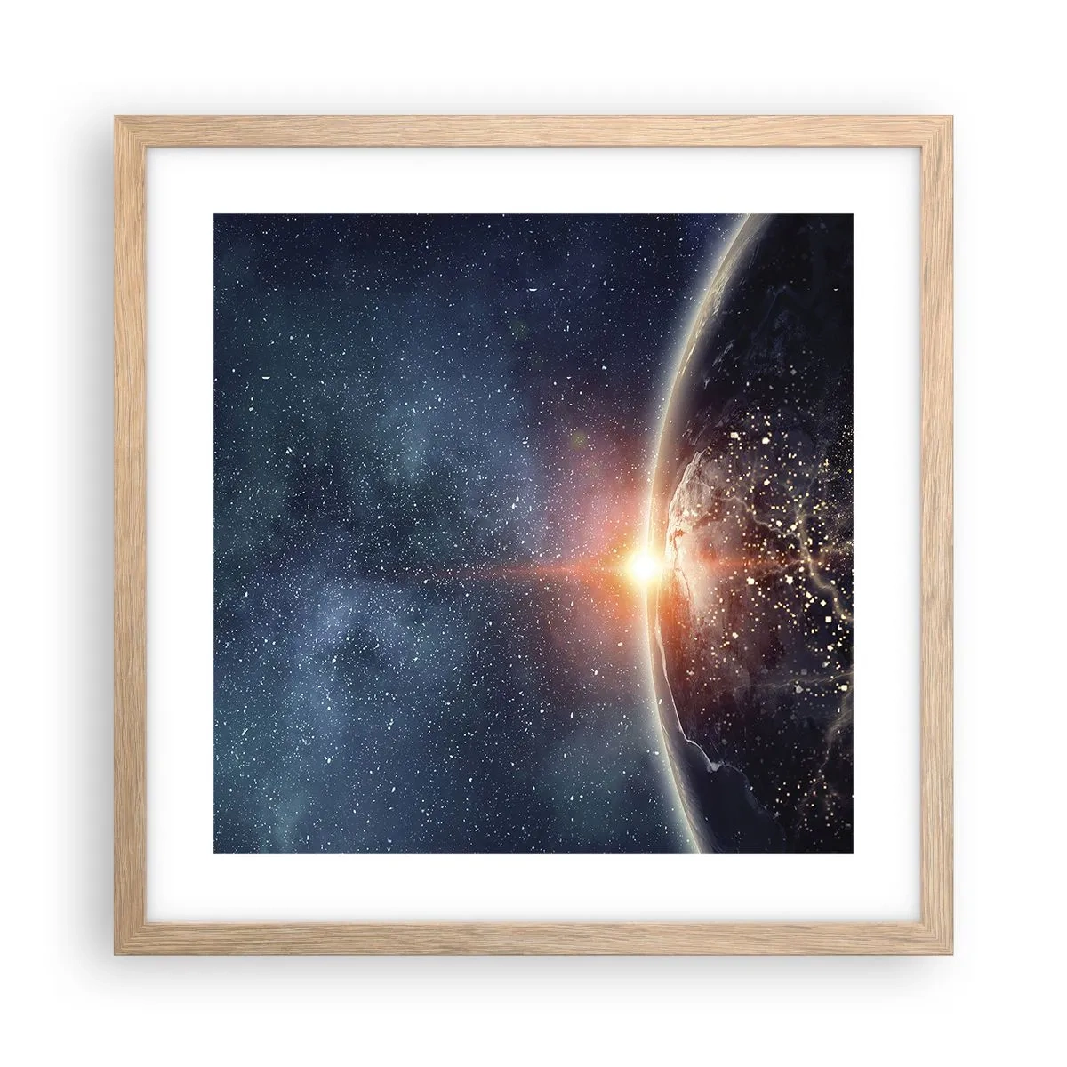 Poster in light oak frame - In a New Perspective - 40x40 cm