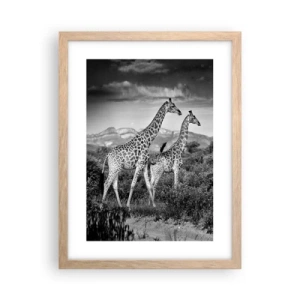 Poster in light oak frame - Higher Spheres in Africa - 30x40 cm