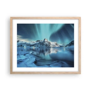 Poster in light oak frame - The Night of Light - 50x40 cm