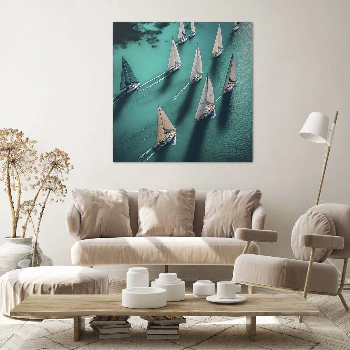 Canvas picture - Competing with the Wind - 50x50 cm