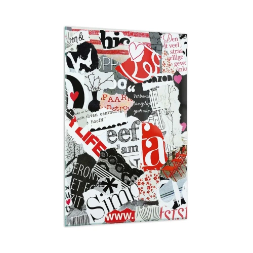 Glass picture - Hipster's Collage - 80x120 cm