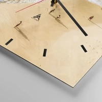 Clock face with lines