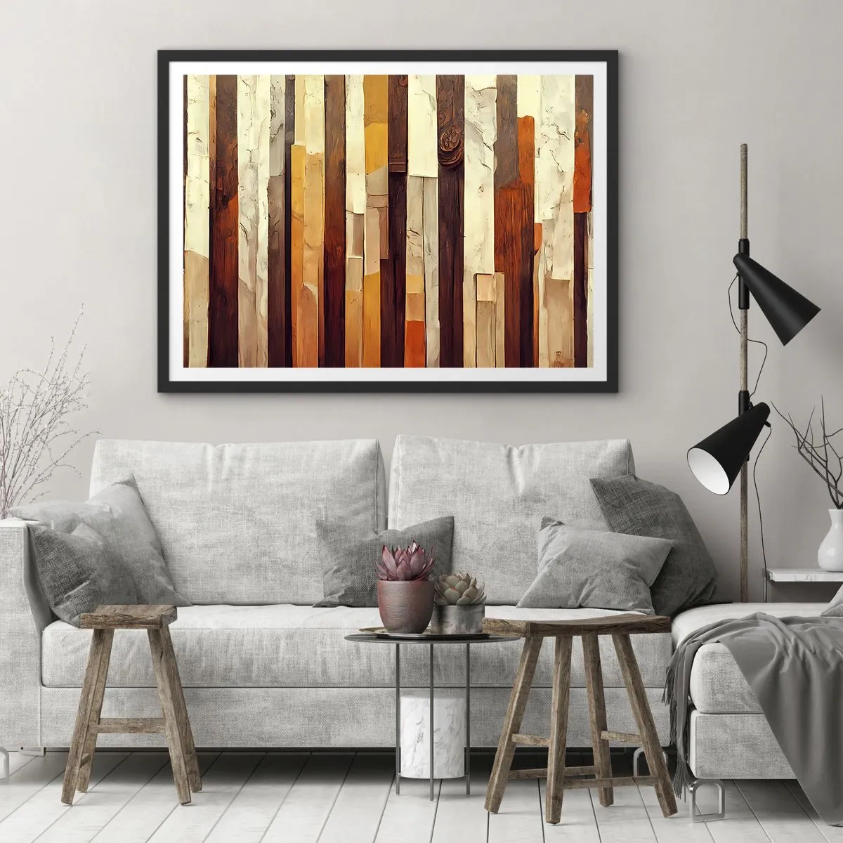 Poster in black frame - Anthem of Forest Birds - 70x50 cm