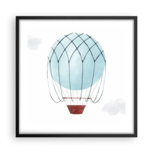 Poster in black frame - All in the Clouds - 50x50 cm