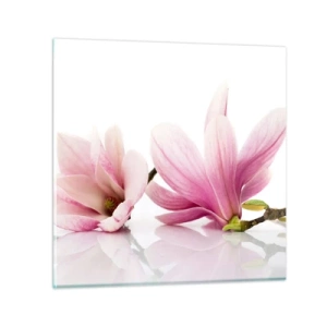 Glass picture - Delicate Like a Spring Breeze - 60x60 cm