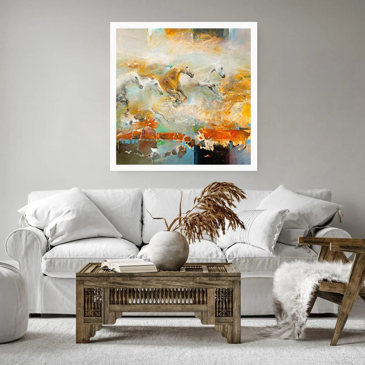 Poster - Gallopping through the World - 40x40 cm