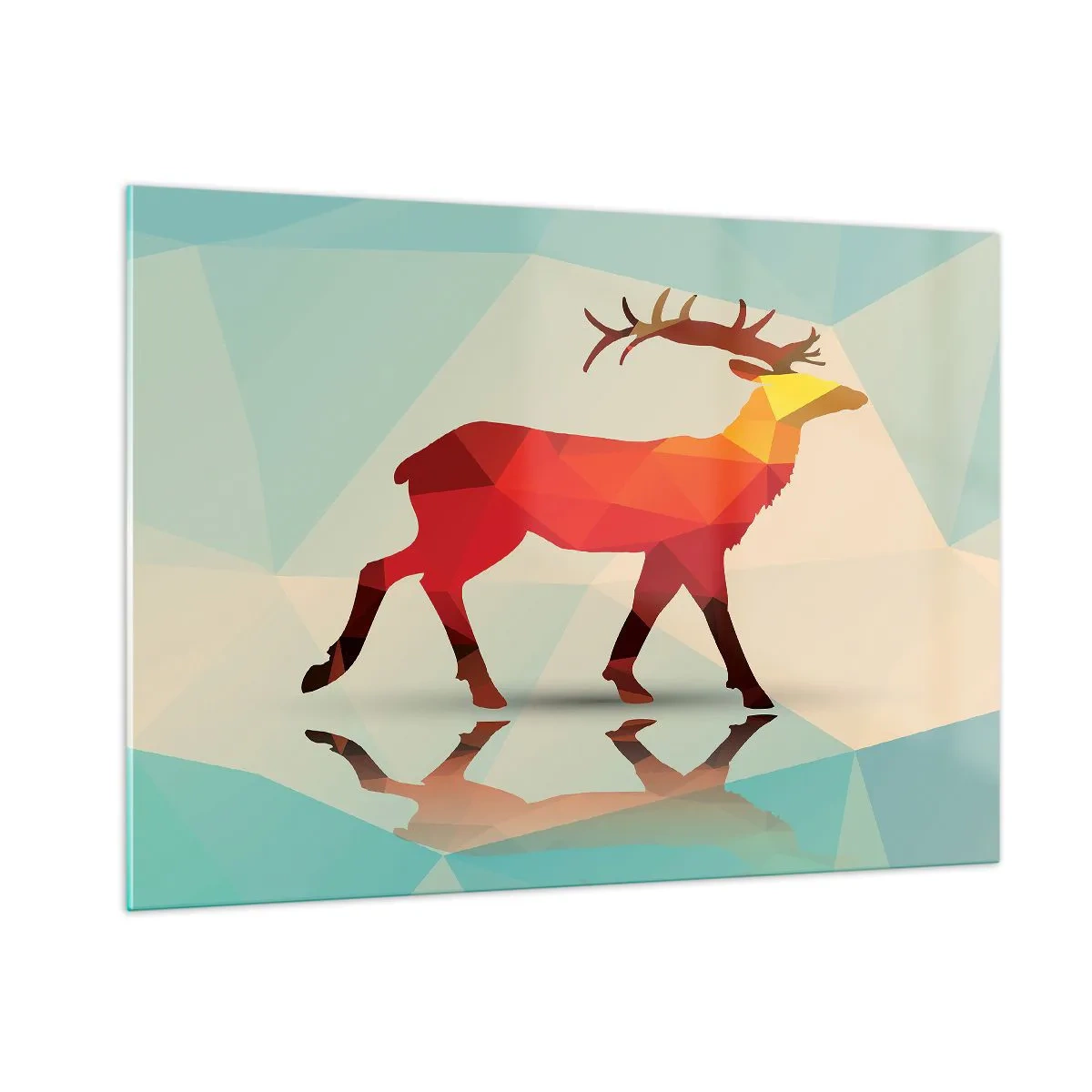 Glass picture - Geometrical Deer - 100x70 cm