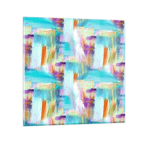Glass picture - Cheerfully Interwoven - 70x70 cm