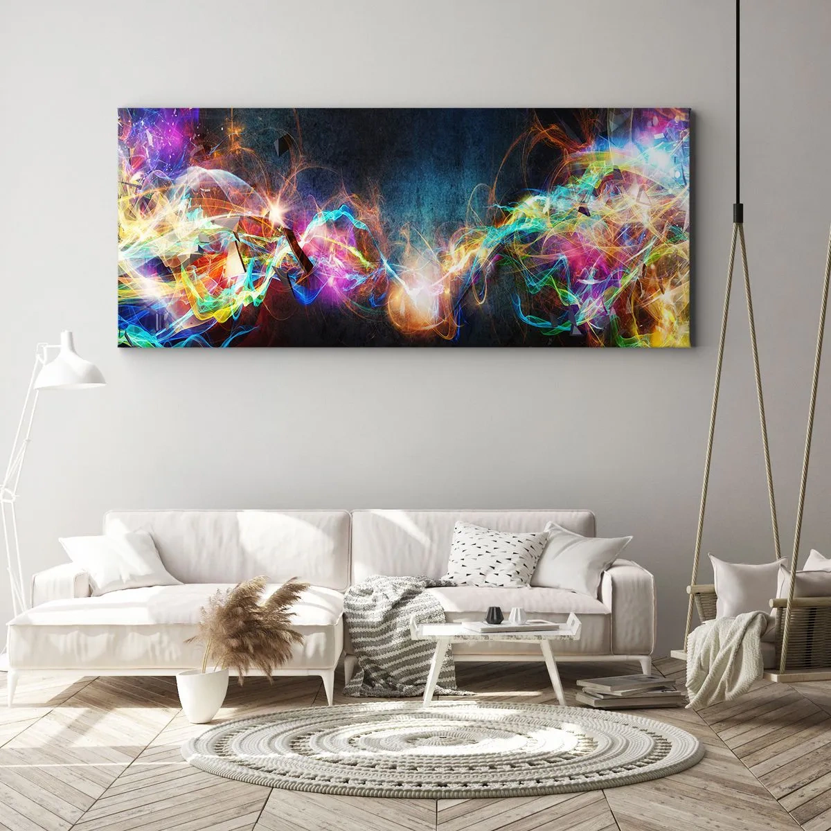 Canvas picture - Joyfully against Darkness - 100x40 cm