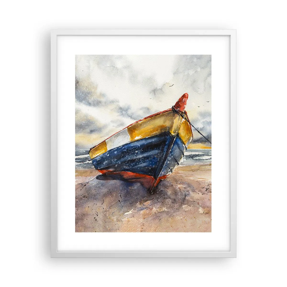 Poster in white frmae - Rest On the Shore - 40x50 cm
