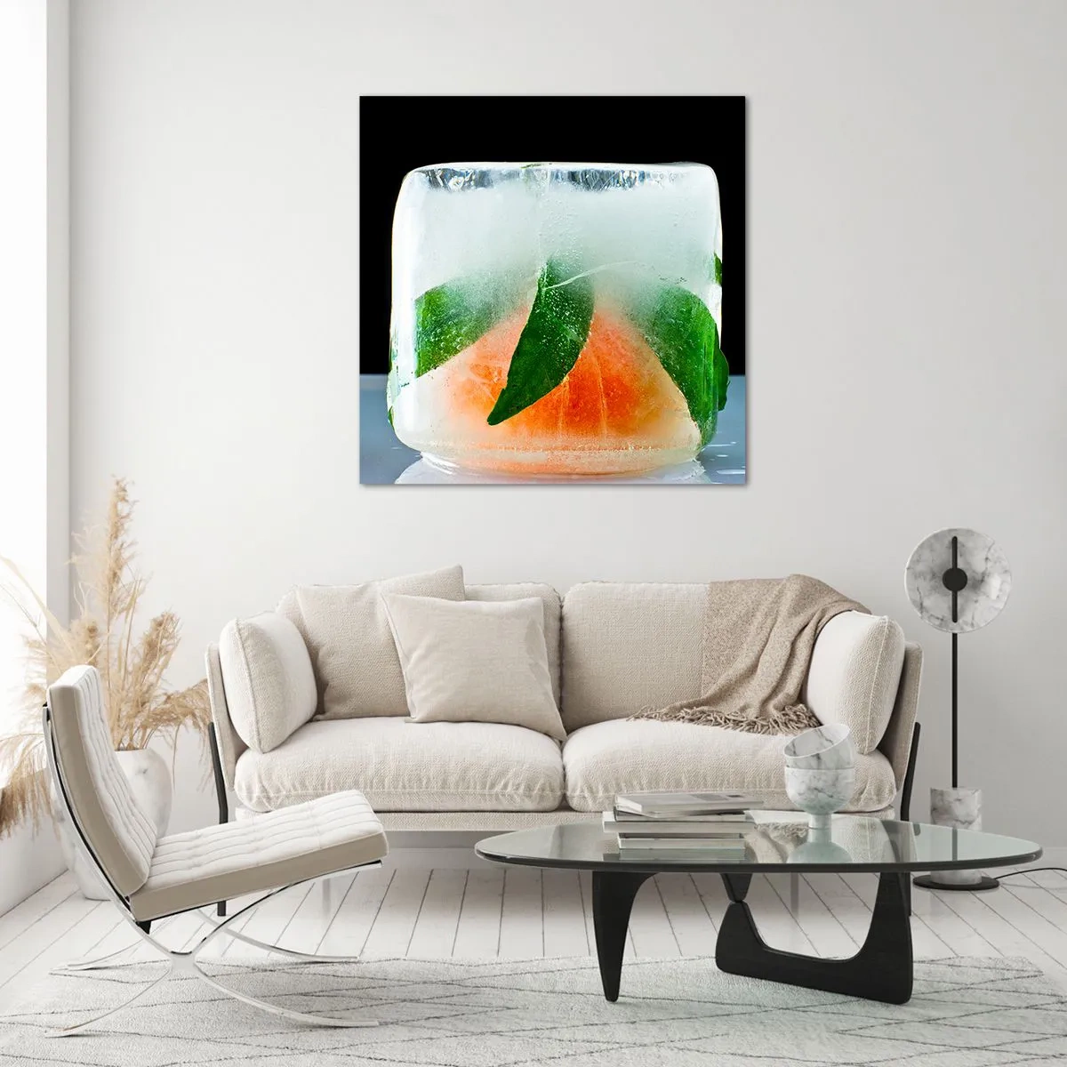 Glass picture - Freshness and Coolness - 40x40 cm