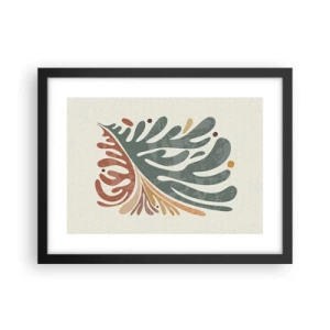 Poster in black frame - Multicolour Leaf - 40x30 cm