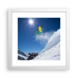 Poster in white frmae - Dancing with the Mountains - 30x30 cm