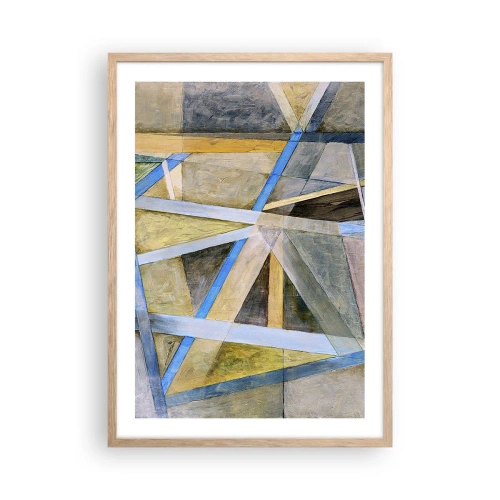 Poster in light oak frame - Straight Or Slanted? - 50x70 cm