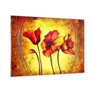 Glass picture - In Art Nouveau Decoration - 100x70 cm