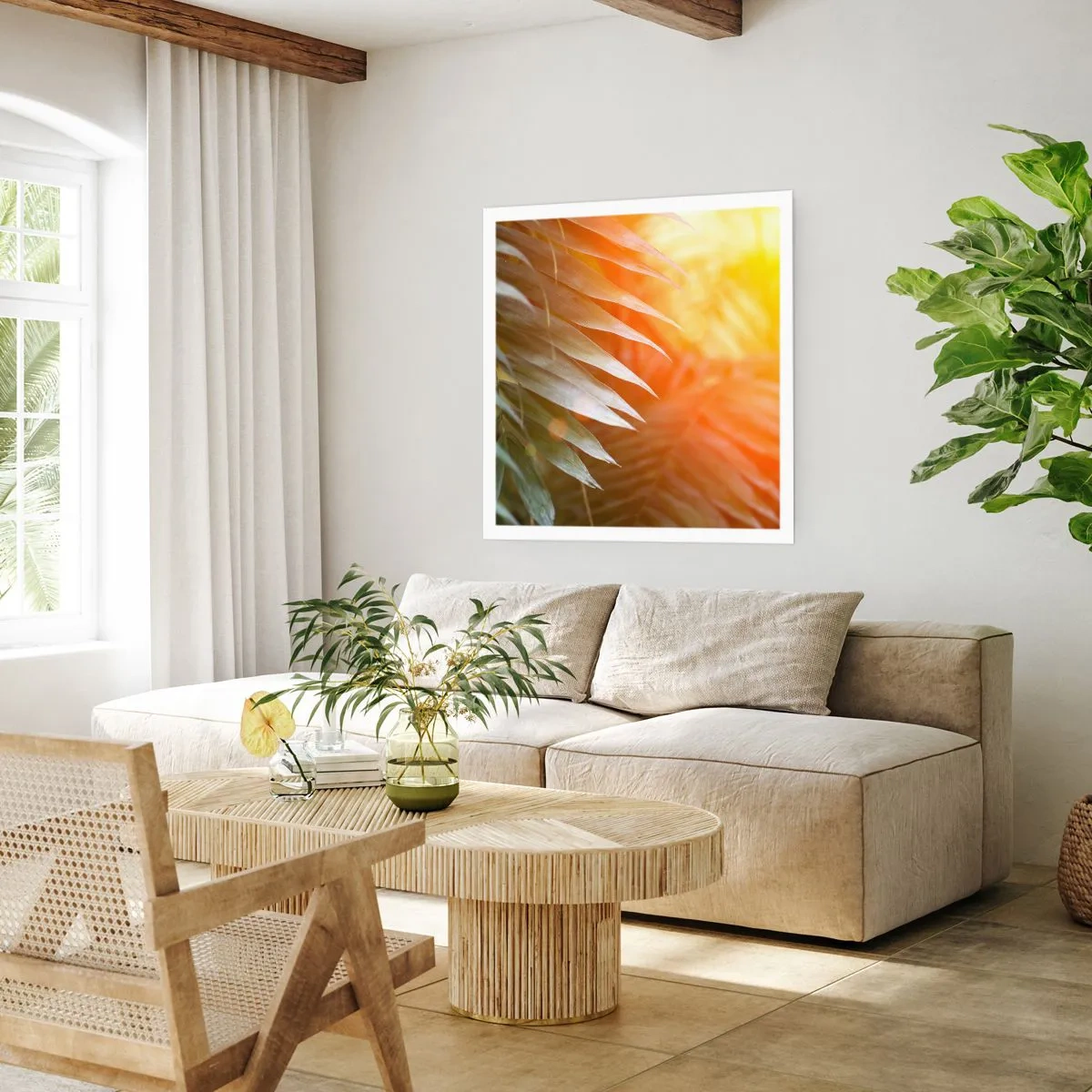 Poster - Morning in the Jungle - 40x40 cm