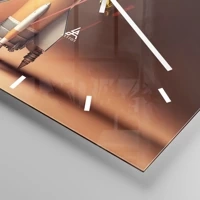 Clock face with lines