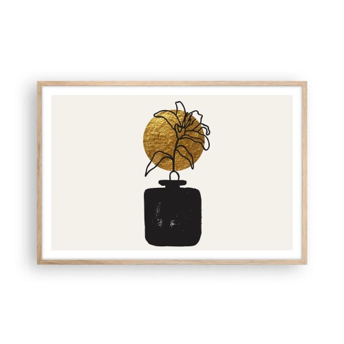 Poster in light oak frame - Beauty Precious as Gold - 91x61 cm