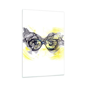 Glass picture - Through Blue Glasses - 70x100 cm