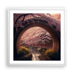 Poster in white frmae - Japanese Spring - 50x50 cm