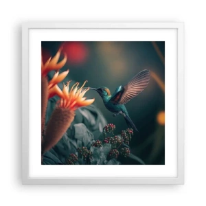 Poster in white frmae - Really Colourful Life - 40x40 cm